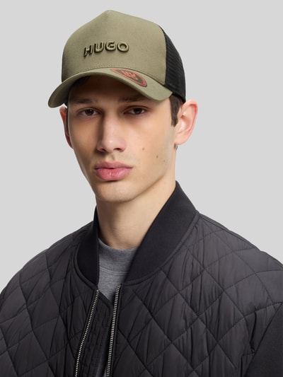 HUGO Cap aus reiner Baumwolle Modell 'MARSEL-TRUCKER' Oliv 2