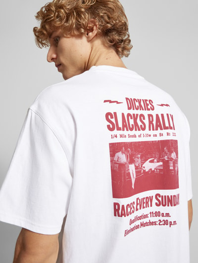 Dickies T-Shirt mit Label-Print Modell 'SLACKS RALLY' Weiss 3