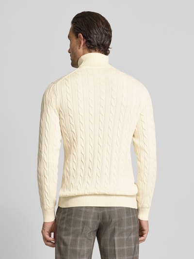 Gant Gebreide pullover met ribboorden Offwhite - 5