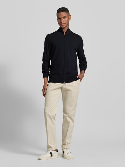 Profuomo Cardigan mit Stehkragen und Zweiwege-Reißverschluss Marine 1