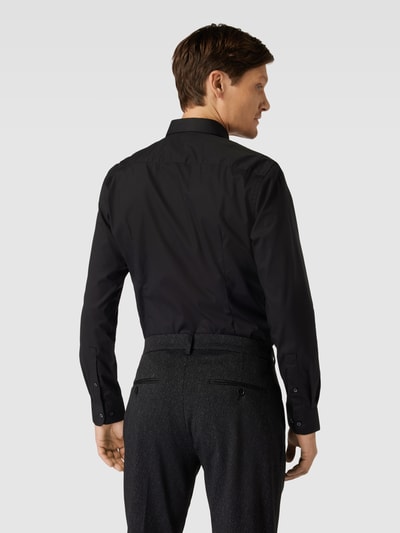 JAKE*S SUPER SLIM Super slim fit zakelijk overhemd met kentkraag Zwart - 5