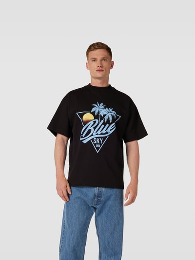 Blue Sky Inn Oversized T-Shirt mit Label-Print Black 4