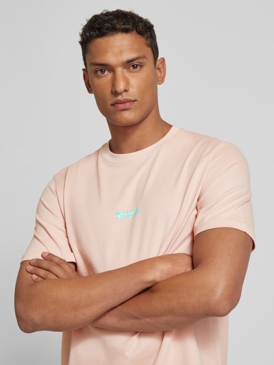 HUGO T-shirt met labelprint, model 'Dindion' Rosé - 3