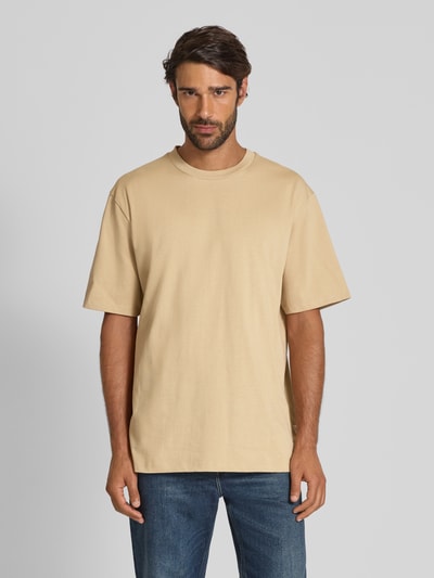 Lindbergh Oversized T-shirt met ronde hals Zand - 4