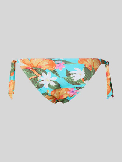 Productfoto, bikinibroekje met all-over look, kleurrijk bloemendessin, materiaalmix met stretch, zij-vetersluiting, model 'DASIA MOOREA' van Banana Moon, nauwsluitende pasvorm