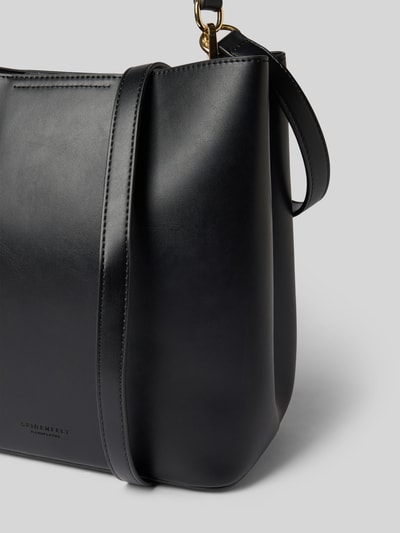 Seidenfelt Hobo Bag in Leder-Optik Modell 'LILLA' Black 3