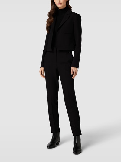 comma Cropped Blazer mit Strukturmuster Black 1