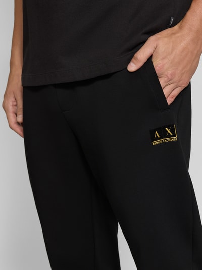 ARMANI EXCHANGE Spodnie dresowe z elastycznym ściągaczem Czarny 3