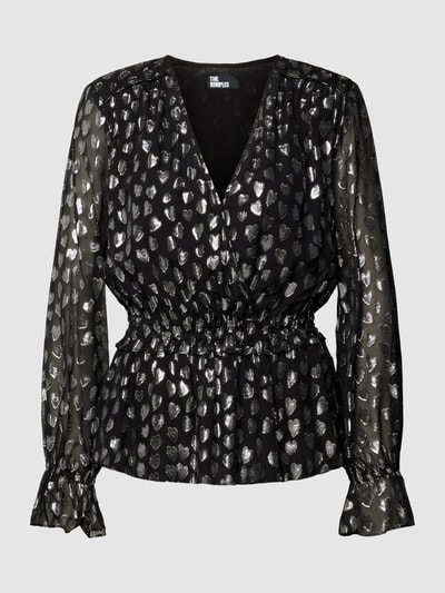 THE KOOPLES Blouseshirt met all-over motief Zwart - 2