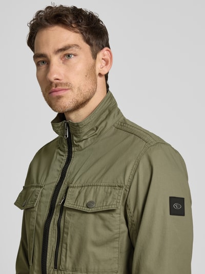 Tom Tailor Regular Fit Jacke aus reiner Baumwolle Oliv 3