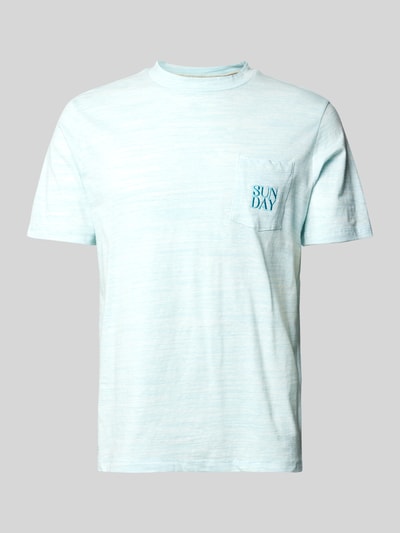 Blend T-Shirt mit Motiv-Stitching Modell 'UEFFI' Aqua 2