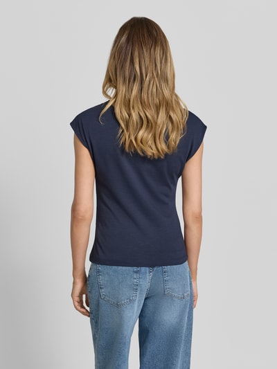 Christian Berg Woman T-shirt met ronde hals en draperieën Donkerblauw - 5