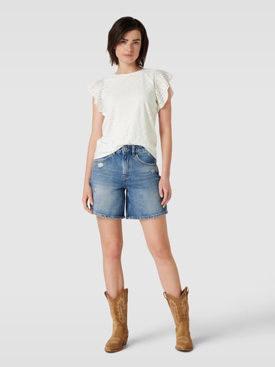 Vero Moda T-Shirt mit Lochstickerei Modell 'TASSA' Weiss 1