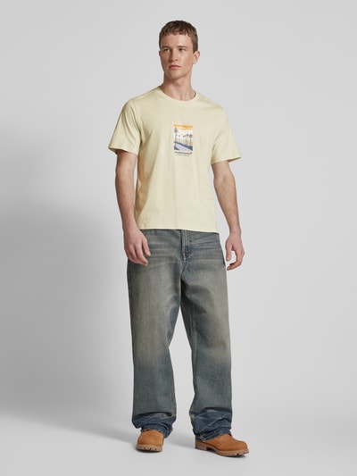 Jack & Jones T-shirt z okrągłym dekoltem model ‘JORSPLIT’ Beżowy 1