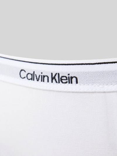Calvin Klein Underwear Stringi z wyhaftowanym logo w zestawie 3 szt. model ‘Modern’ Niebieski 2