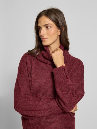 ICHI Regular Fit Strickpullover mit Alpaka-Anteil Modell 'IHKAMARA' Bordeaux 3