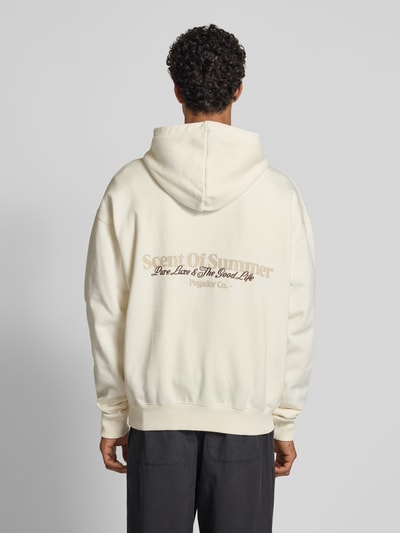 Pegador Oversized hoodie met labelprint, model 'Sequia' Offwhite - 5