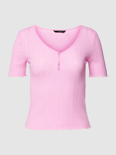 Vero Moda T-Shirt in Strick-Optik Modell 'ISA' Rosa 2