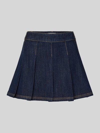 Review Jeansrock mit gelegten Falten Dunkelblau 2