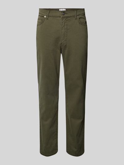 Brax Spodnie z wpuszczanymi kieszeniami model ‘CADIZ’ Oliwkowy 2