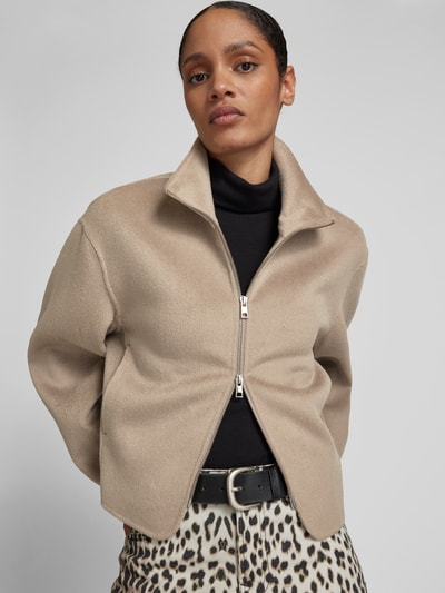 Filippa K Oversized Wolljacke mit Kaschmir-Anteil Mittelgrau 3