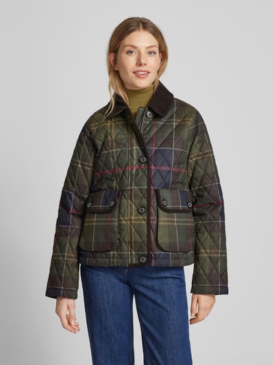 Barbour Jacke mit Umlegekragen Modell 'LOUDON' Oliv 4