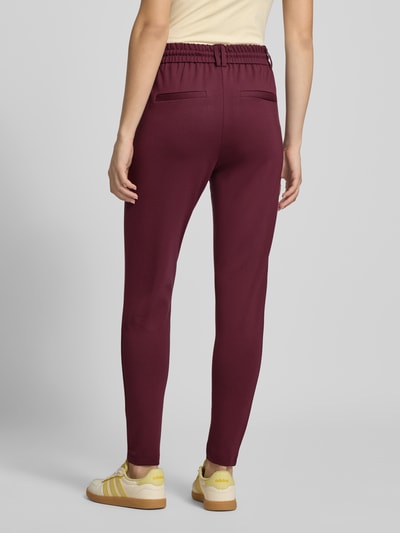 Only Regular Fit Trackpants aus Viskose-Mix Modell 'POPTRASH' Bordeaux Melange 5