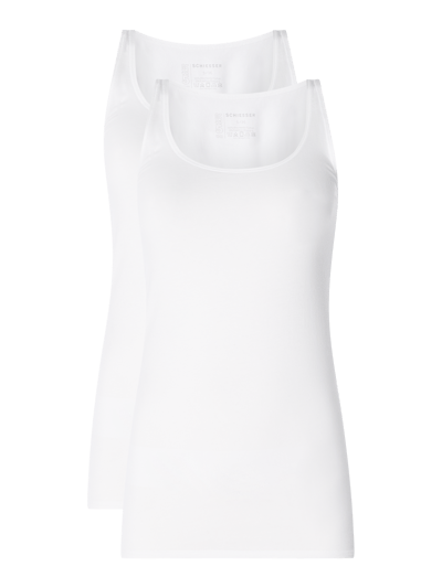 Schiesser Onderhemd met stretch in een set van 2 stuks  Wit - 1