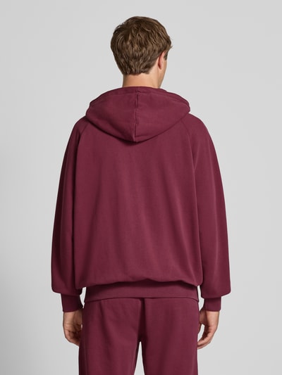 Pegador Sweatjacke mit Logo-Stitching Modell 'Terry' Bordeaux 5