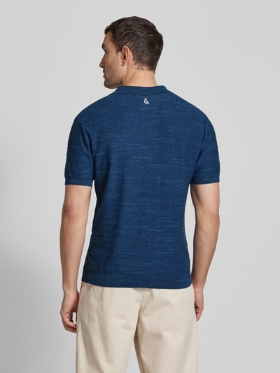 Colours & Sons Regular Fit Poloshirt mit V-Ausschnitt Marine 5