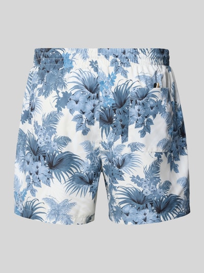 BOSS Regular Fit Badeshorts mit Mesheinsatz Hellblau 3