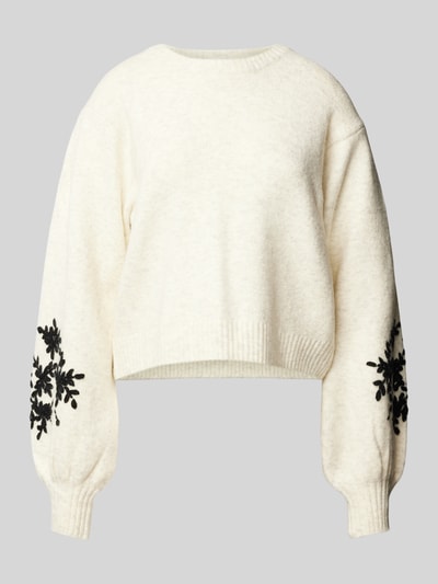 moves Gebreide pullover met motiefstitching, model 'Madisan' Offwhite - 1