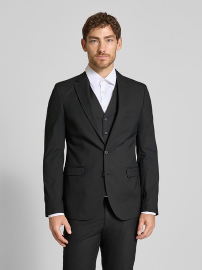 MCNEAL Slim Fit 2-Knopf-Sakko mit Pattentaschen Black 4