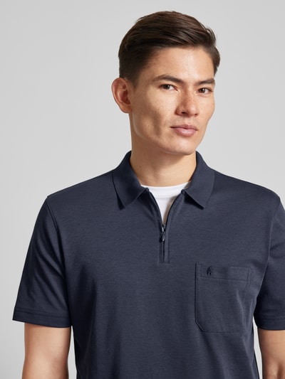 RAGMAN Regular Fit Poloshirt mit Logo-Stitching Marine 3