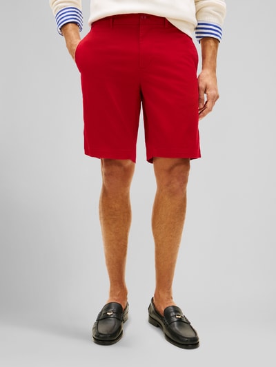 Tommy Hilfiger Regular Fit Bermudas aus Baumwoll-Mix Rot 4
