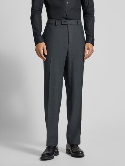 Christian Berg Men Anzughose aus Woll-Mix mit Bügelfalten Anthrazit 4