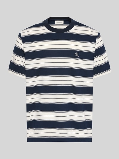 Calvin Klein Jeans męski t-shirt o kroju regular fit z mieszanki bawełny Granatowy 2