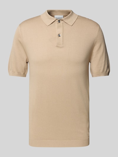 Roy Robson Poloshirt mit kurzer Knopfleiste Beige 2