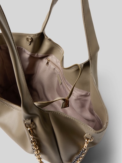 Seidenfelt Handtas met hengsels, model 'LAINIO' Taupe - 5