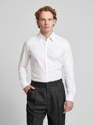 JOOP! Collection Slim Fit Business-Hemd mit Kentkragen Modell 'Pierce' Weiss 4