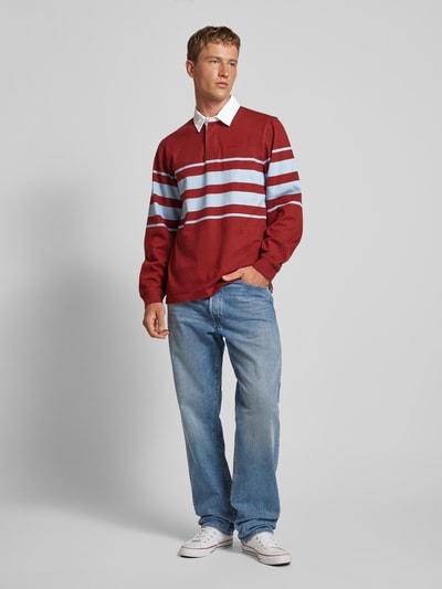 Levi's® Sweatshirt met kentkraag, model 'UNION RUGBY' Bordeaux - 1