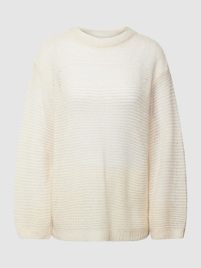 Mango Strickpullover im semitransparenten Design Modell 'GRUMPI' Offwhite 2