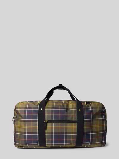 Barbour Weekendtas met all-over motief, model 'TORRIDON HOLDALL' Kaki - 4