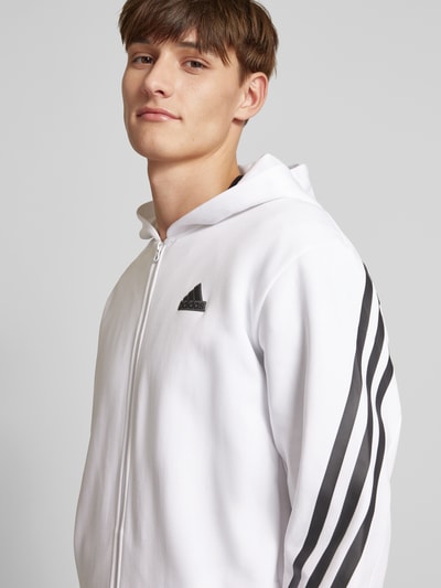 ADIDAS SPORTSWEAR Sweatjacke mit Label-Detail und Reißverschluss Weiss 3