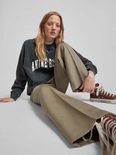 Anine Bing Oversized Sweatshirt mit Label-Print Black 3