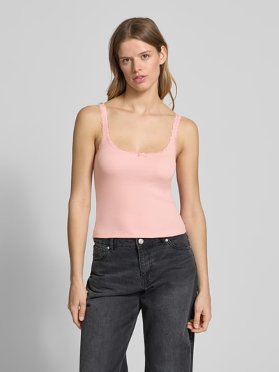 Review Tanktop mit Schleifen-Detail Rosa 4