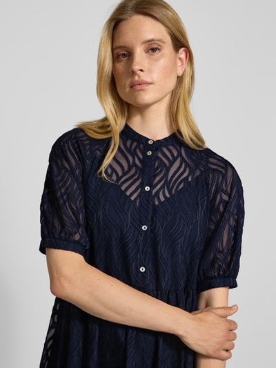 s.Oliver BLACK LABEL Regular fit midi-jurk met voering van viscose Marineblauw - 3