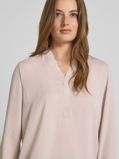 Marc Cain Regular Fit Bluse mit Tunka-Ausschnitt Kitt 3