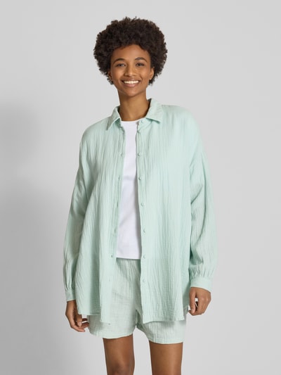 Only Oversized blouse van puur katoen, model 'THYRA' Mintgroen - 4