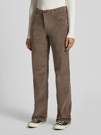 Noisy May Straight fit corduroy broek, model 'OLANDA' Camel - 4
